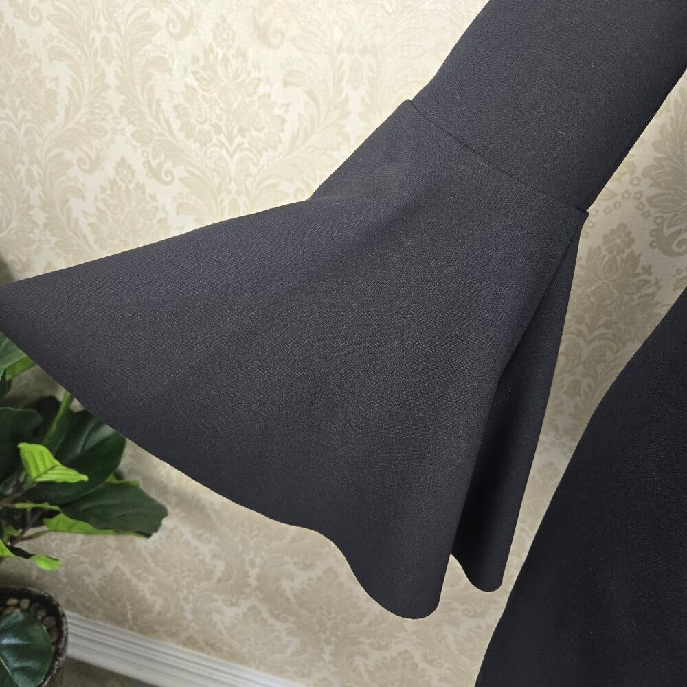 Elizabeth & James Size 2 Philippa Black Mini Dress Bell Sleeves Back Zip Nwt — image 3 of 8